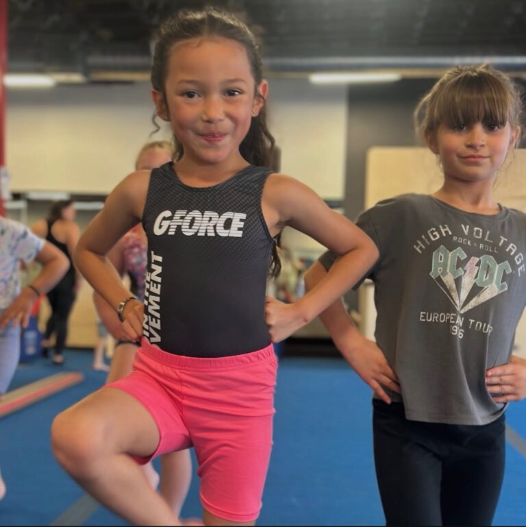 a california gymnastics student at GForce gymnastics and parkour
